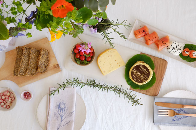 Rustic white table setting