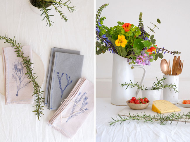 Rustic white table setting