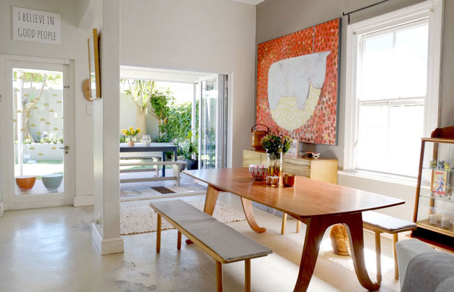 Colouful art filled house tour