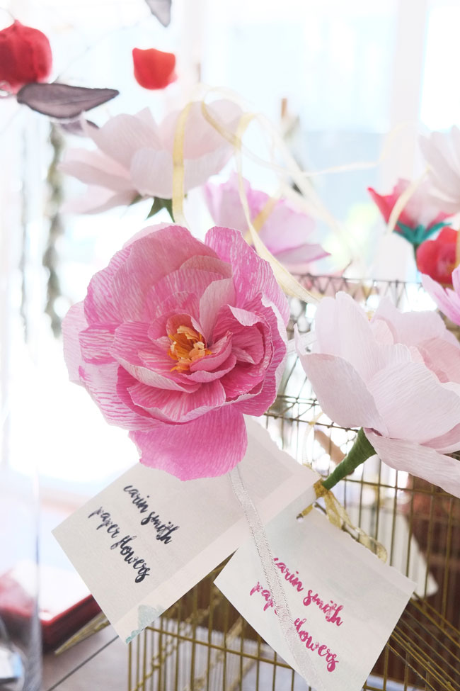Paper flower creations by Carin Smith at Stalk of The Town