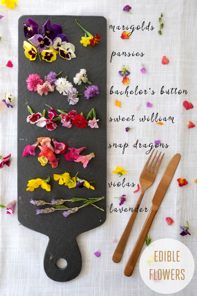 Decorate with edible flowers Lanalou Style